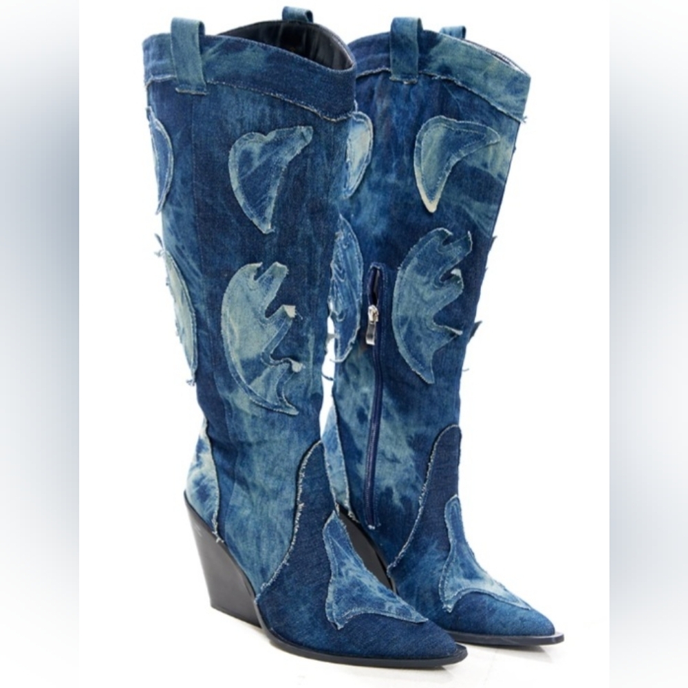 PrettyLittleThing Denim Boot